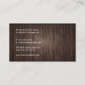 Modern Home Logo II Bruin Hout Visitekaartje (Achterkant)