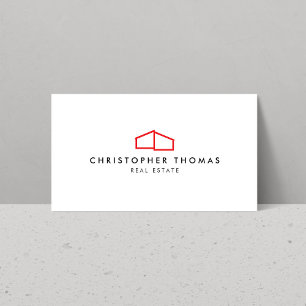 Modern Home Logo in het rood Visitekaartje
