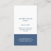 Modern Home Logo Monogram - Verticaal marineblauw  Visitekaartje (Achterkant)