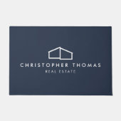 Modern Home Logo Onroerend goed Navy Blue Deurmat (Voorkant)