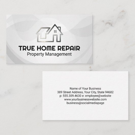 Modern Home Logo | Property Repair Visitekaartje (Voorkant / Achterkant)