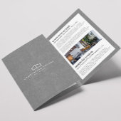 Modern Home Logo Real Estate Grijs Linnen Brochure Drieluik Kaart