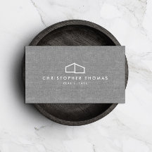 Modern Home Logo Real Estate, Realtor Grey Linen