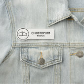 Modern home Logo Real Estate, Realtor Ivory/Black Naamplaatje (In situ)