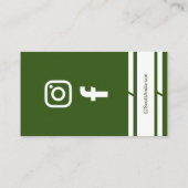 Modern Home Logo Social Media QR Code Green Visitekaartje (Achterkant)