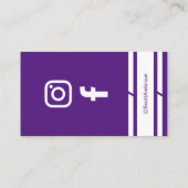 Modern Home Logo Social Media QR Code Purple Visitekaartje (Achterkant)