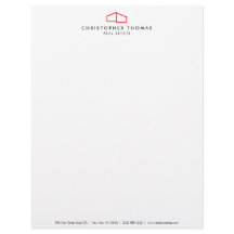 Modern Home Logo Vastgoed, Realtor Rood/Wit