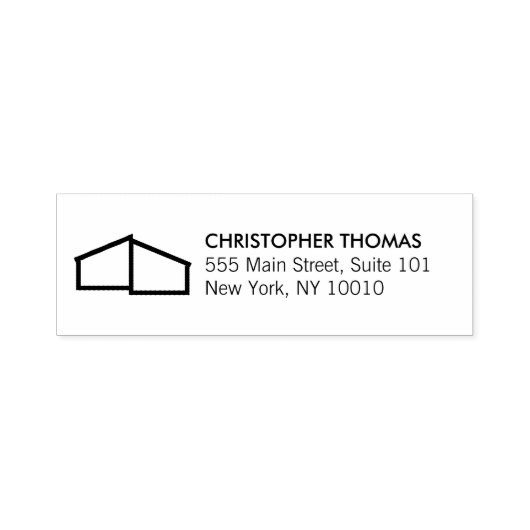 Modern Home Logo Vastgoed, Realtor Zelfinktende Stempel (Design)