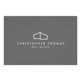 Modern Home Realtor Grijs Logo Downloaden Perfect Poster