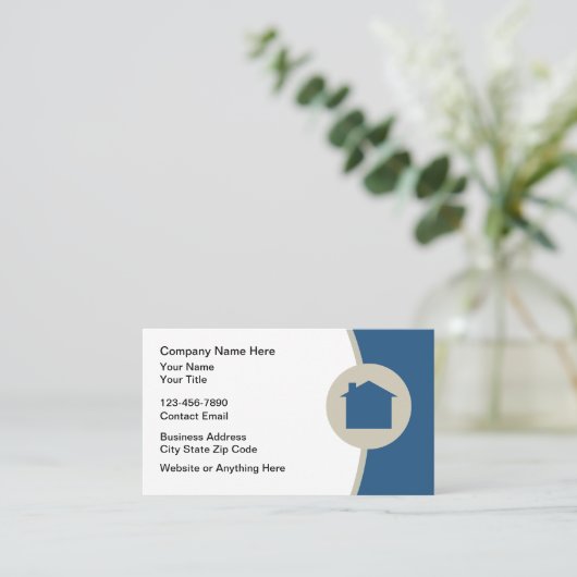 Modern Home Services Visitekaartje ontwerp (Staand voorkant)