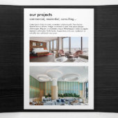 Modern Home Vastgoed Logo Dark Wood Drieluik Kaart (Binnenkant midden)