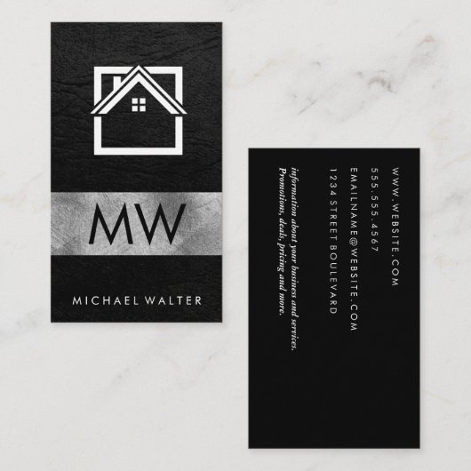 Modern Home Vastgoed Logo Visitekaartje (Voorkant / Achterkant)