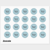 Modern Homemade Banana Bread Blue Ronde Sticker (Vel)