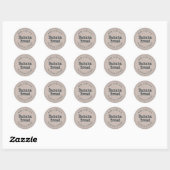 Modern Homemade Banana Bread Kraft Paper Ronde Sticker (Vel)