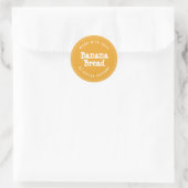 Modern Homemade Banana Bread Mellow Yellow Ronde Sticker (Tas)