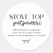 Modern Homemade Christmas Stovetop Potpourri Ronde Sticker (Voorkant)