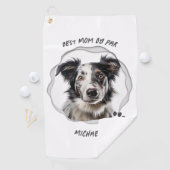 Modern Hond Beste Moeder Foto Golfhanddoek (Insitu)