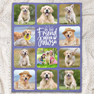Modern Hondenliefhebber Best Friend Pet Photo Coll Fleece Deken