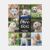Modern Hondenliefhebber Gepersonaliseerd 8 Foto co Fleece Deken (Voorkant)