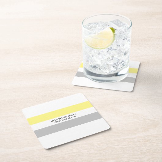 Modern Hondenliefhebber Labrador Fun Quote Kartonnen Onderzetters (Insitu)