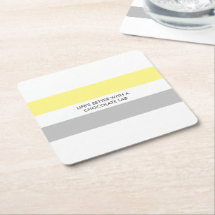 Modern Hondenliefhebber Labrador Fun Quote Kartonnen Onderzetters