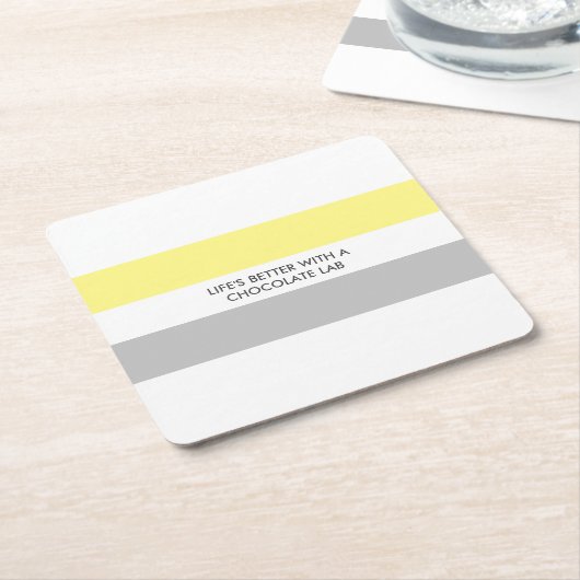 Modern Hondenliefhebber Labrador Fun Quote Kartonnen Onderzetters (Schuin)