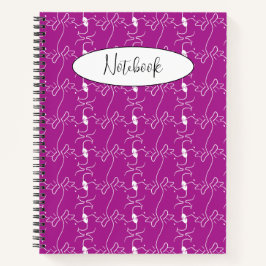Modern Hondenprofielpatroon Roze Custom Spiraal Notitieboek