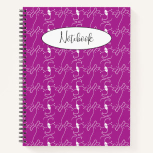 Modern Hondenprofielpatroon Roze Custom Spiraal Notitieboek