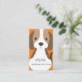 Modern Hondenwandelend huisdier zittend Visitekaar Visitekaartje (Staand voorkant)