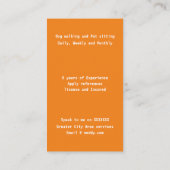 Modern Hondenwandelend huisdier zittend Visitekaar Visitekaartje (Achterkant)