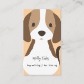 Modern Hondenwandelend huisdier zittend Visitekaar Visitekaartje (Voorkant)