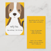 Modern Hondenwandelend huisdier zittend Visitekaar Visitekaartje (Voorkant / Achterkant)