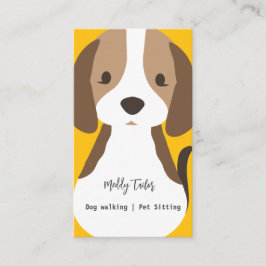 Modern Hondenwandelend huisdier zittend Visitekaar Visitekaartje