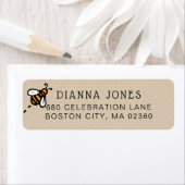 Modern Honey Bee Return Address Etiket (Insitu)