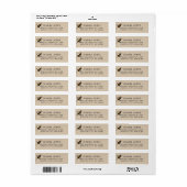 Modern Honey Bee Return Address Etiket (Full Sheet)