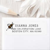 Modern Honey Bee Return Address Etiket (Insitu)