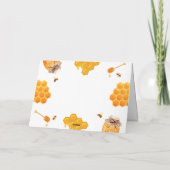 Modern Honey Bumblebee Lijst Baby shower Bedankkaart (Achterkant)