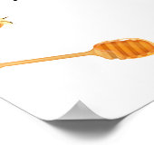 Modern Honey Bumblebee Lijst Baby shower Welkom Poster (Hoek)