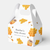 Modern Honey Bumblebee Pattern Baby shower Bedankdoosjes (Achterkant)