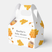 Modern Honey Bumblebee Pattern Baby shower Bedankdoosjes (Voorkant Zijde)