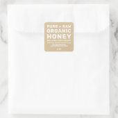 Modern Honey Jar Label Honeybee Apiary Kraft (Tas)