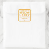 Modern Honey Jar Label Honeybee Apiary Yellow (Tas)