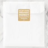Modern Honey Jar Label Honeybee Apiary Yellow (Tas)