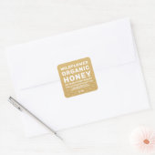 Modern Honey Jar Label Honeybee Apiary Yellow (Envelop)