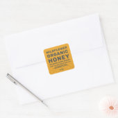 Modern Honey Jar Label Honeybee Apiary Yellow (Envelop)