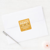 Modern Honey Jar Label Honeybee Apiary Yellow (Envelop)
