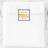 Modern Honey Jar Label Honeybee Blue Yellow (Tas)