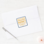 Modern Honey Jar Label Honeybee Blue Yellow (Envelop)