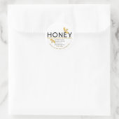 Modern Honey Label met gestileerde bijen Urban Bee (Tas)