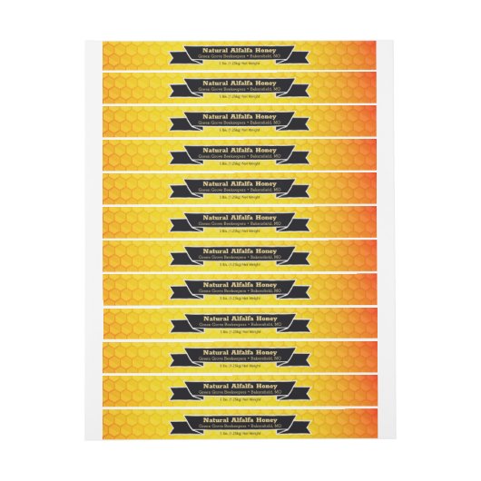 Modern Honeycomb Banner Food (Vel)